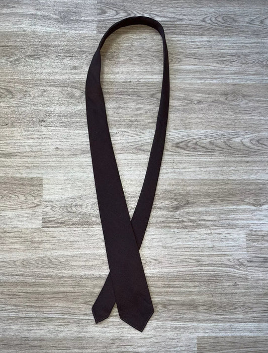Bias Plain Brown Tie