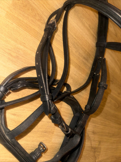 Heritage Black Leather Horse Bridle – Comfort Headpiece – XF Extra Full
#88