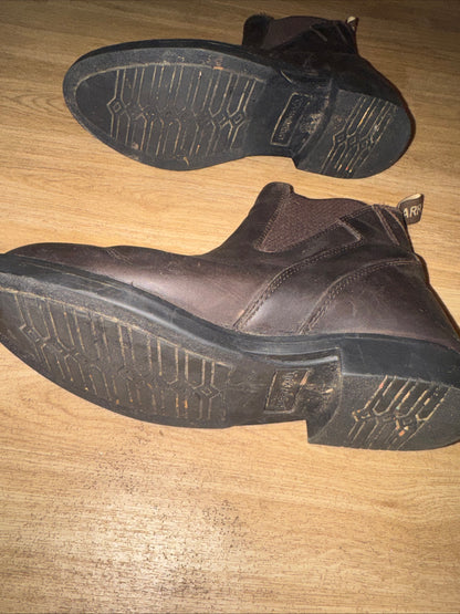 Harry Hall Brown Nubuck Leather Jodphur Boots | Size 5 | Paddock Boots Elastic