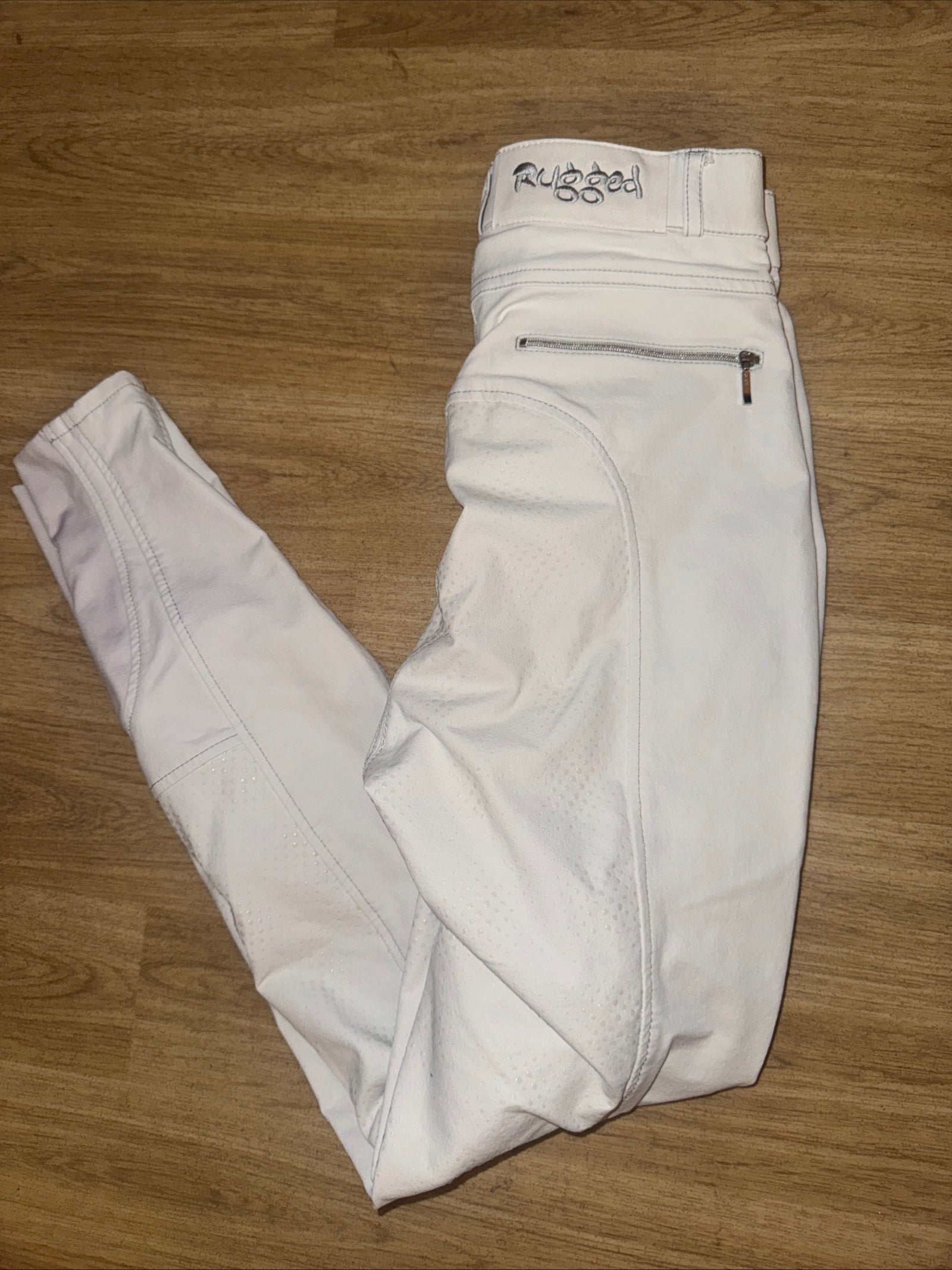 Rugged White Silicone Grip Breeches 26” - COMPETITION RRP £79.99