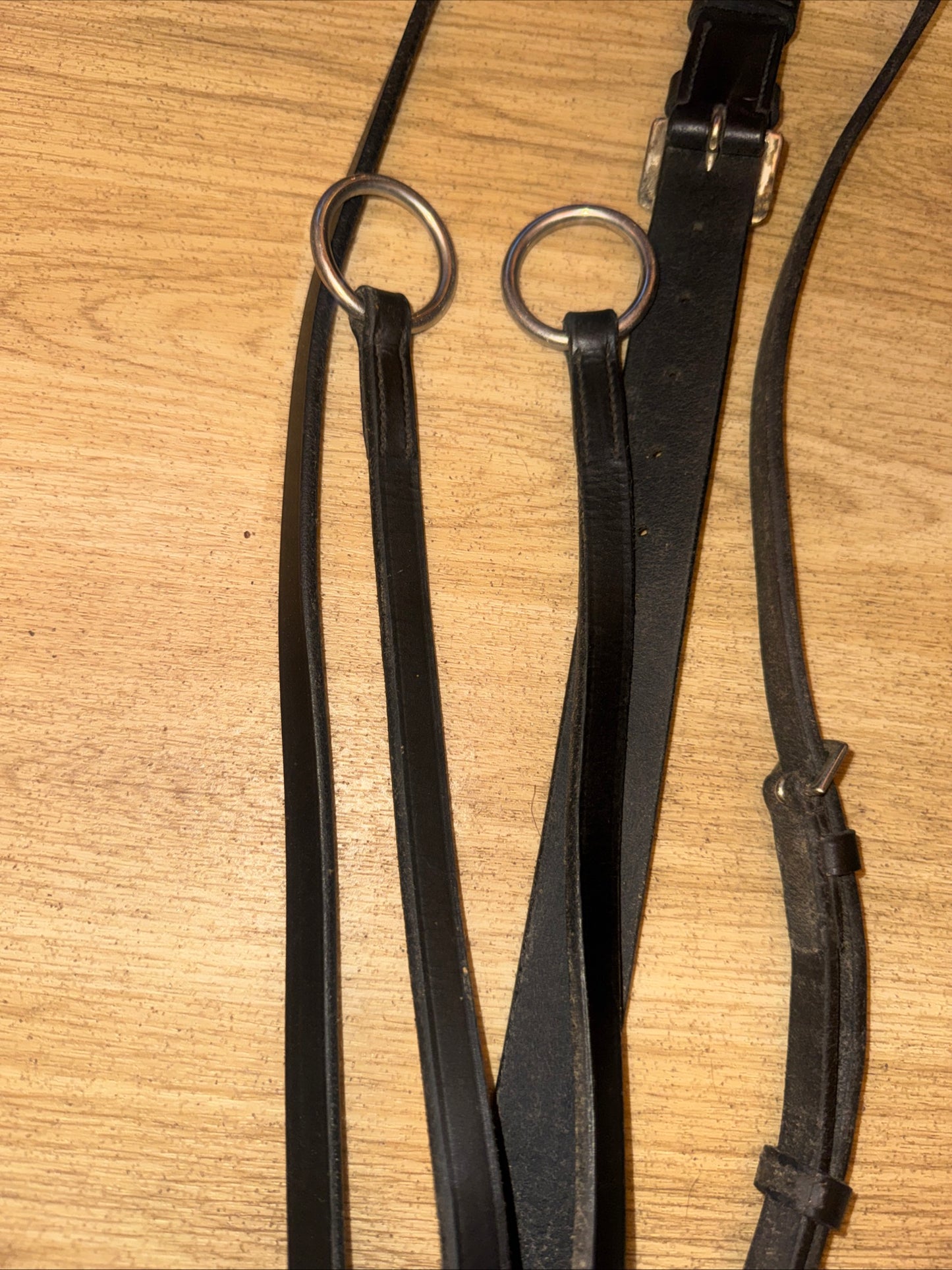 Black Leather Running Martingale – Cob Size – English Horse Tack #99