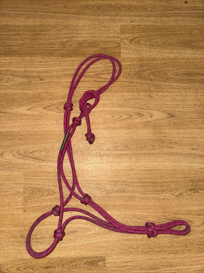 Double Diamond Pink Rope Halter – Natural Horsemanship Training Halter