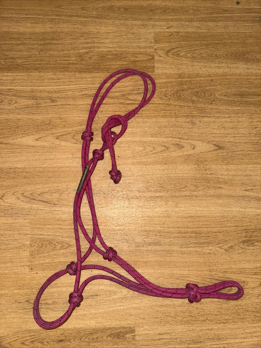 Double Diamond Pink Rope Halter – Natural Horsemanship Training Halter