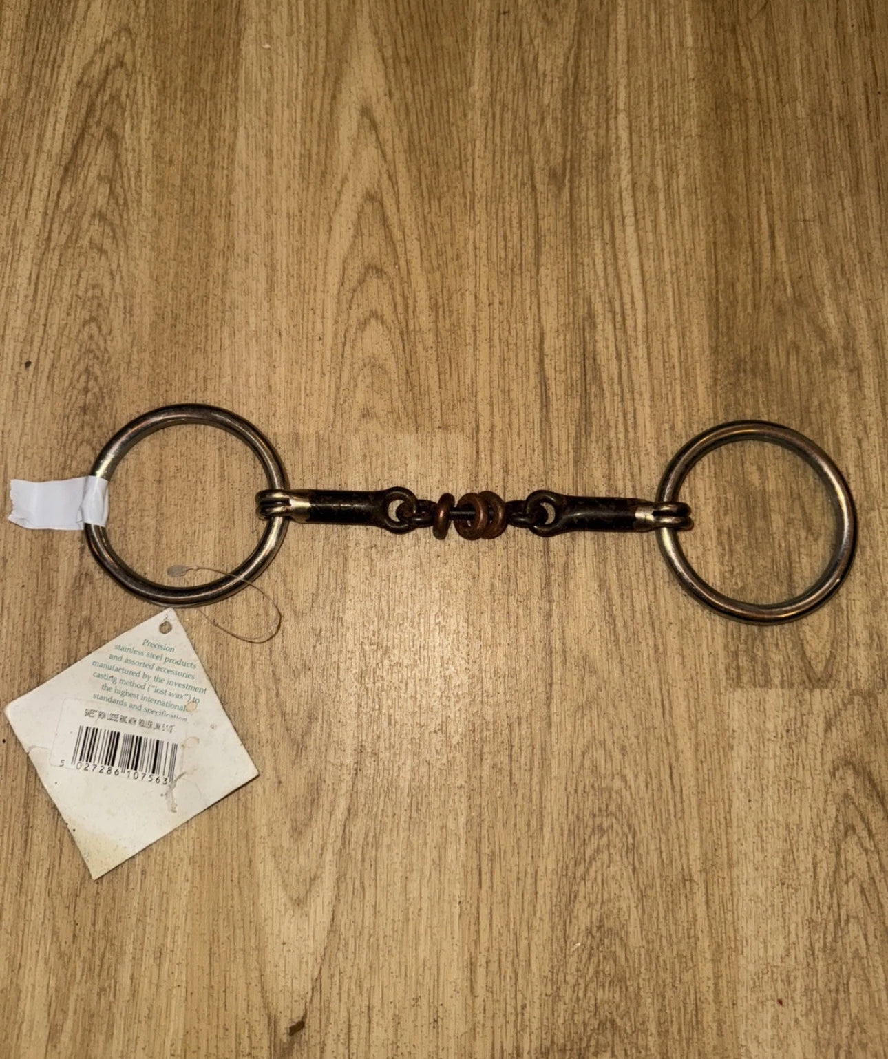 Sweet Iron Loose Ring Snaffle & Rollers 5.5” NEW