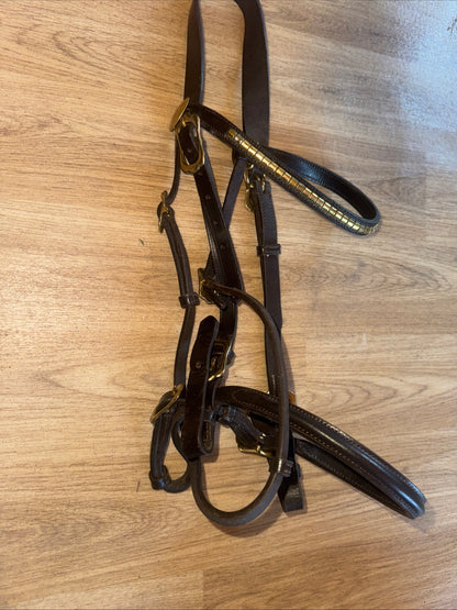 Brown Size Full Clencher Inhand Bridle #85 Second Hand Horse Tack