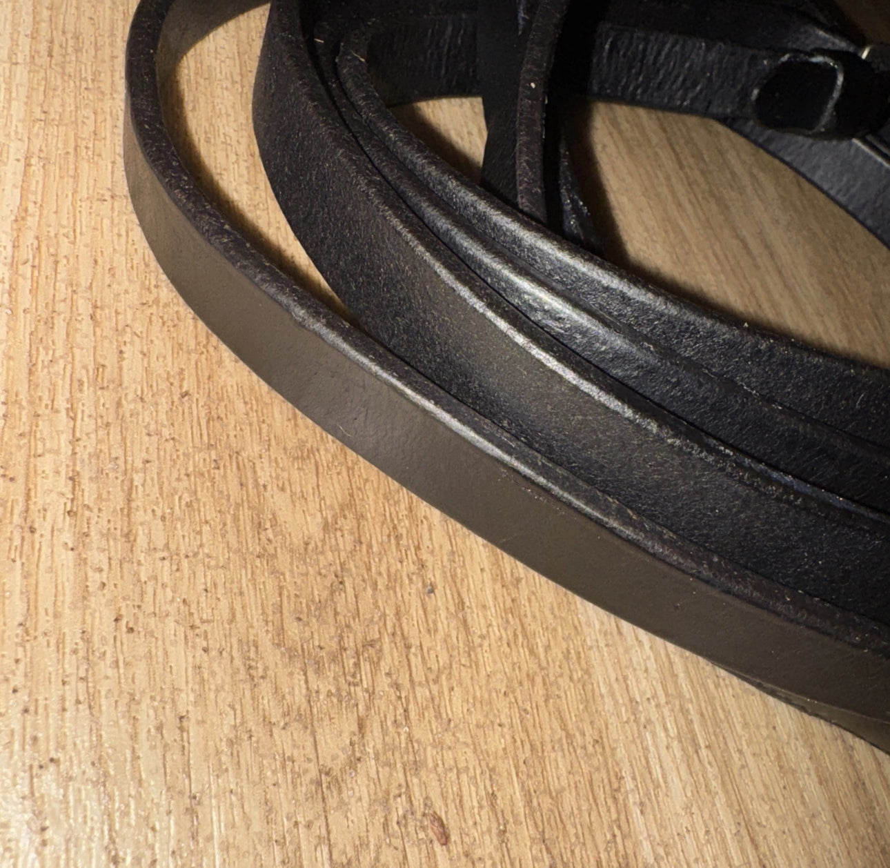 Full Black English Leather Plain Reins #43