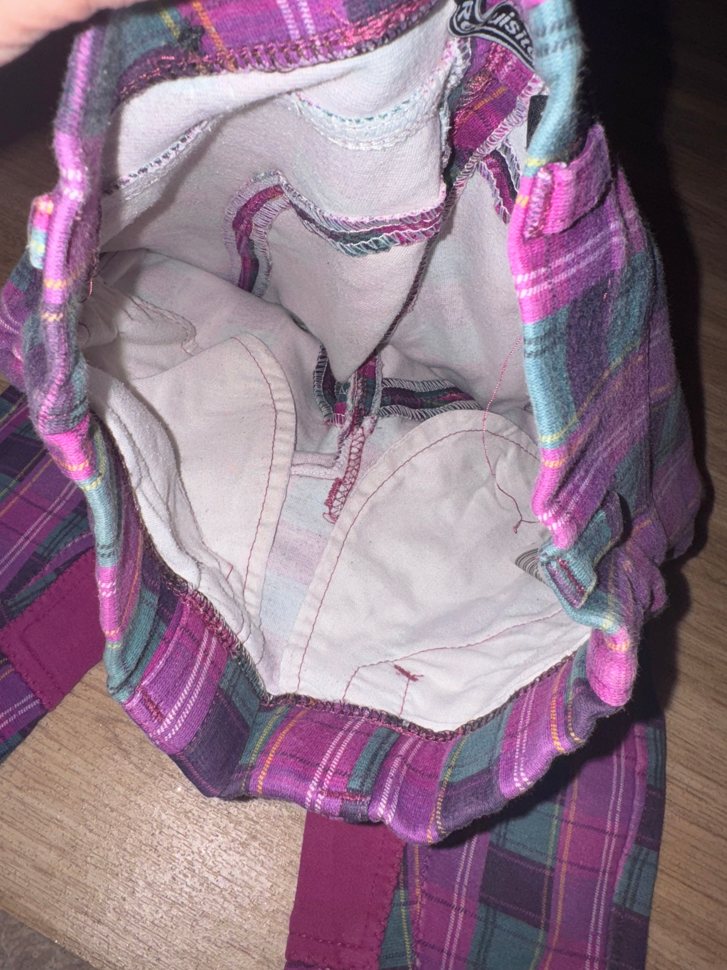 Requisite 7/8yrs Purple Check Jodphurs