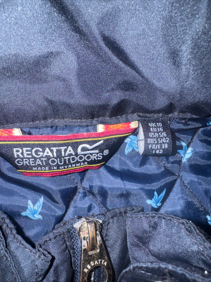 Regatta Navy Quilted Ladies Size 10 Gilet Waist Jacket Equestrian Country Dog