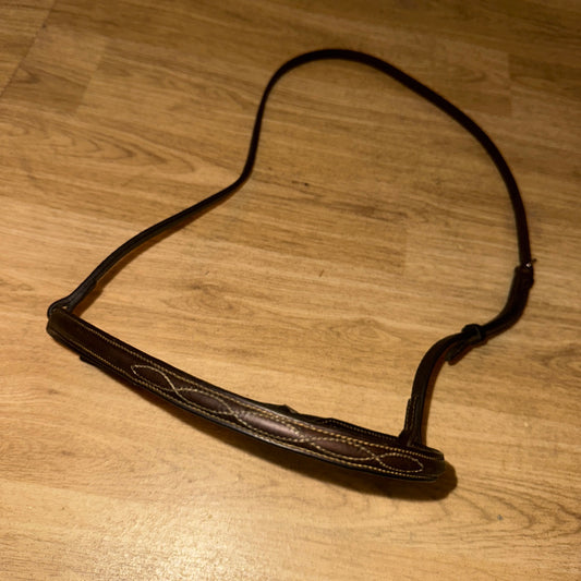 Full Size Brown Fancy Stitch English Leather Noseband #110