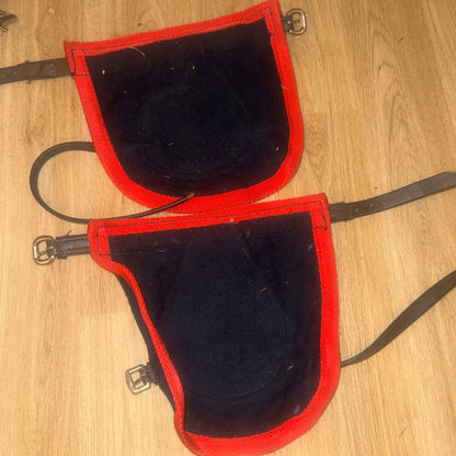 Pony Size Leather & Felt Knee Boots | Traditional Second Hand Horse Pony Tack
