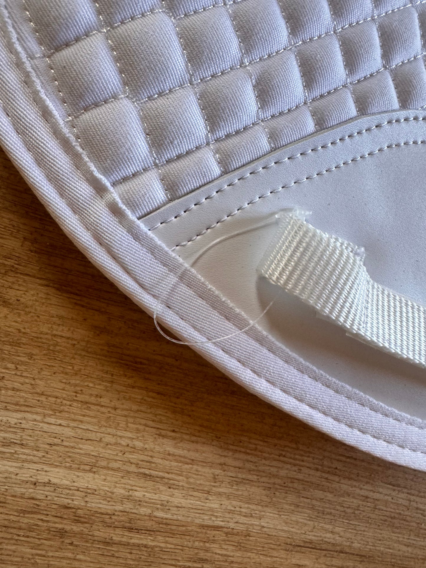 Cameo Size Large White Numnah | Showing Sj Hacking Eventing