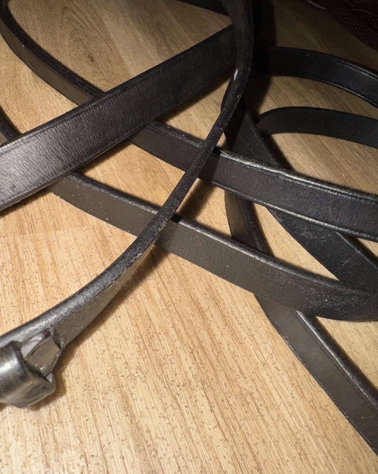 Full Black English Leather Reins #42