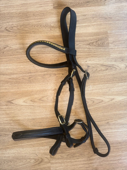 Black Brass Clencher Inhand Bridle Size Full | Second Hand Horse Tack #87