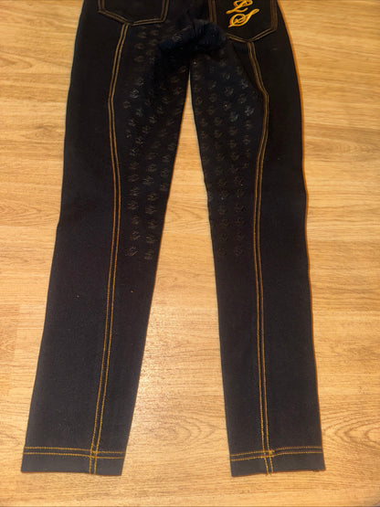 Legacy Black Gel Seat Jodphurs - Girls 22” Waist