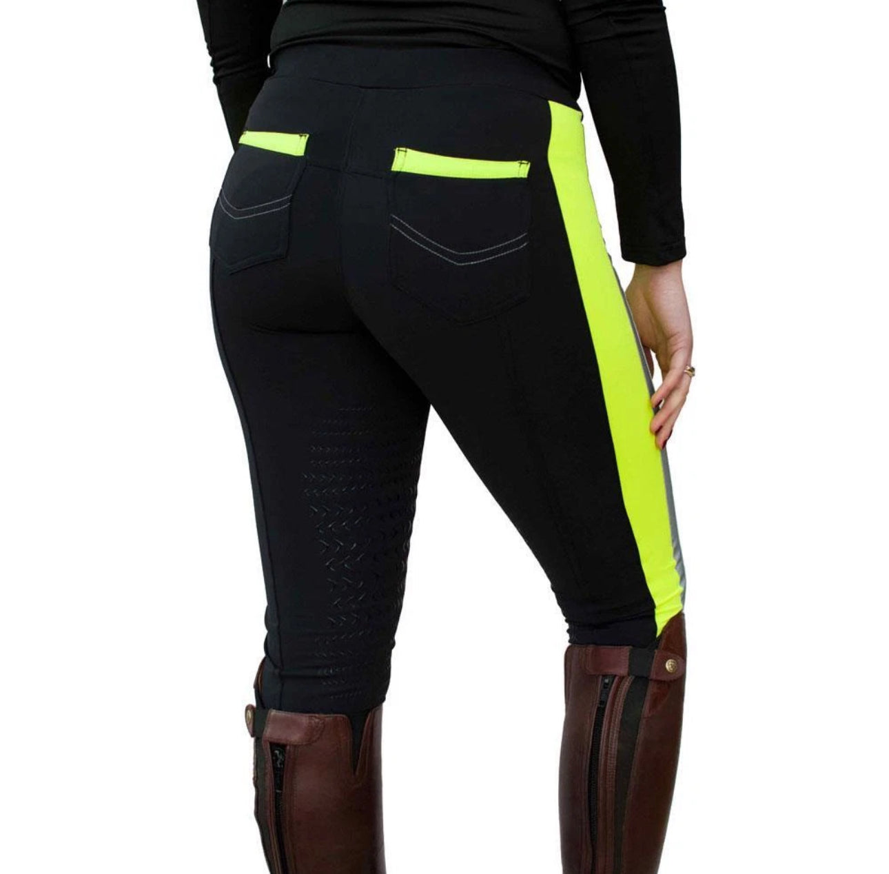 Cameo Thermo Lined Riding Tights - Hunter Green or Hi Viz