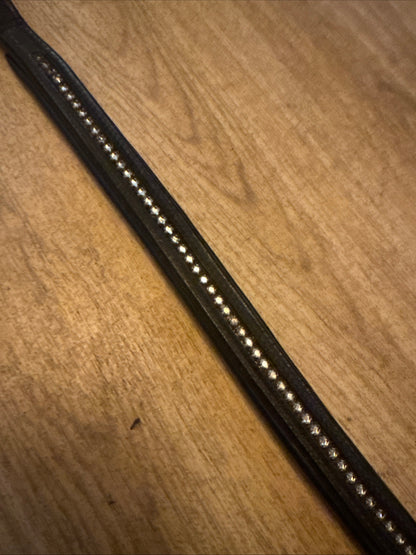 Colligiate Black Bling Cob Size Browband #717