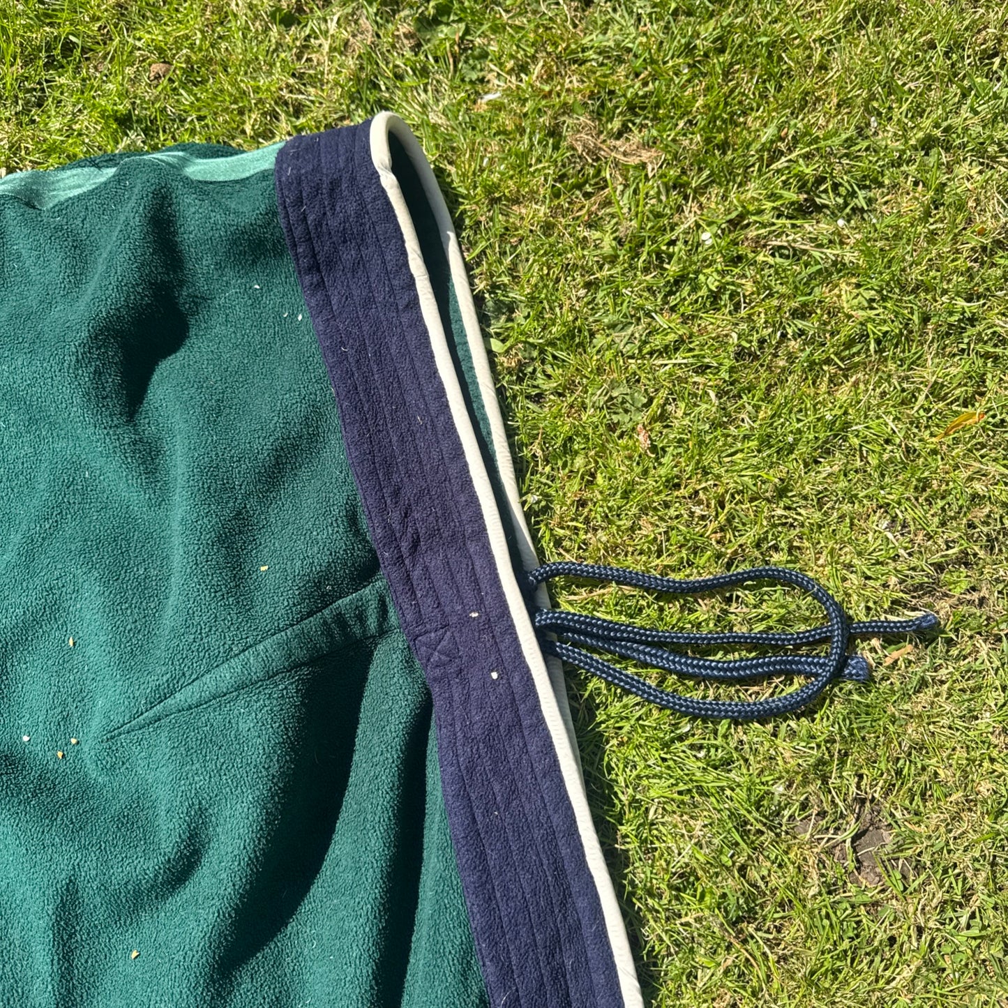 Green & Navy Fleece Show Rug 6’0 Second Hand Horse Cob Tack