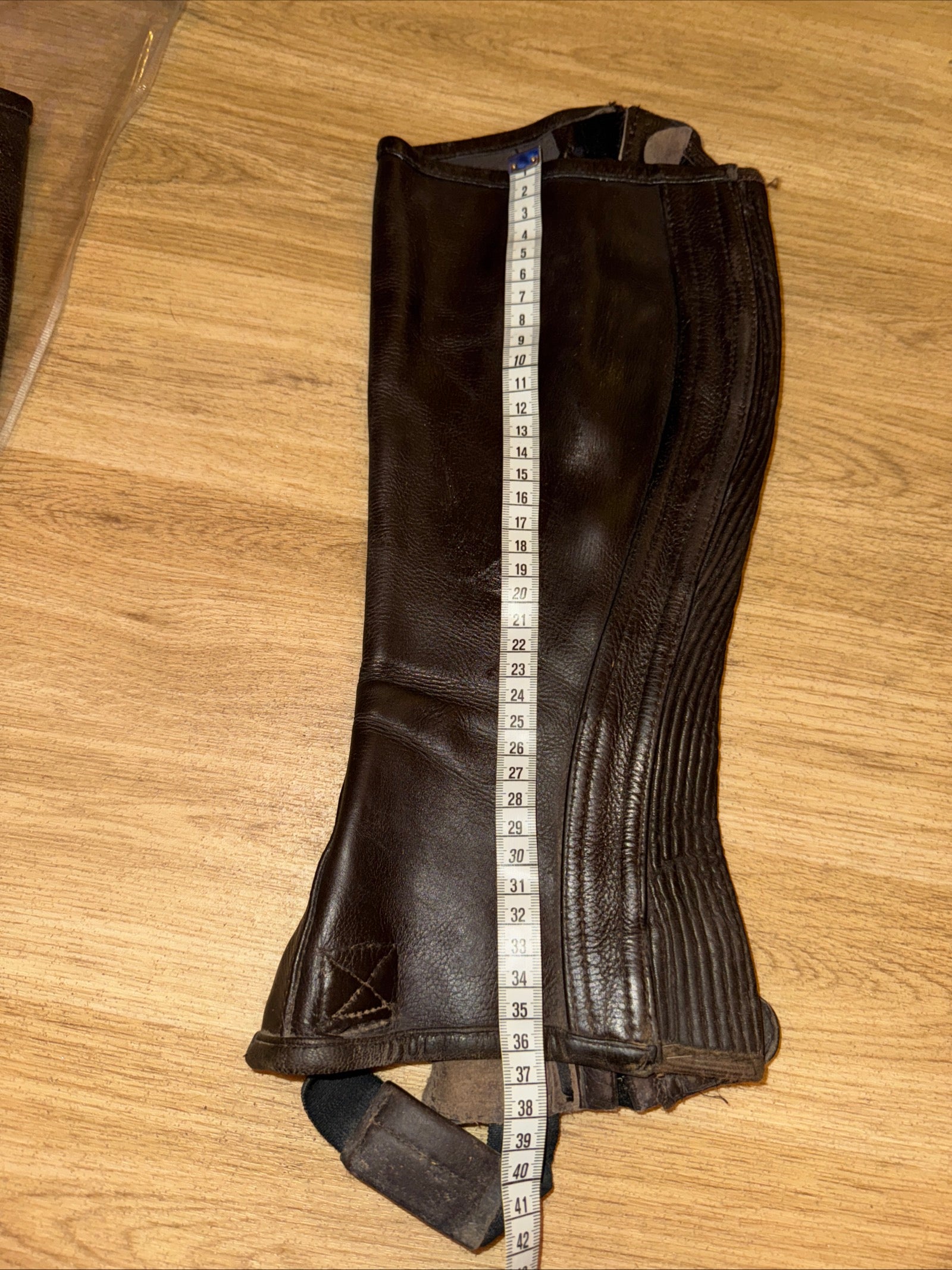 Shires Brown Leather Half Chaps - Ladies Medium