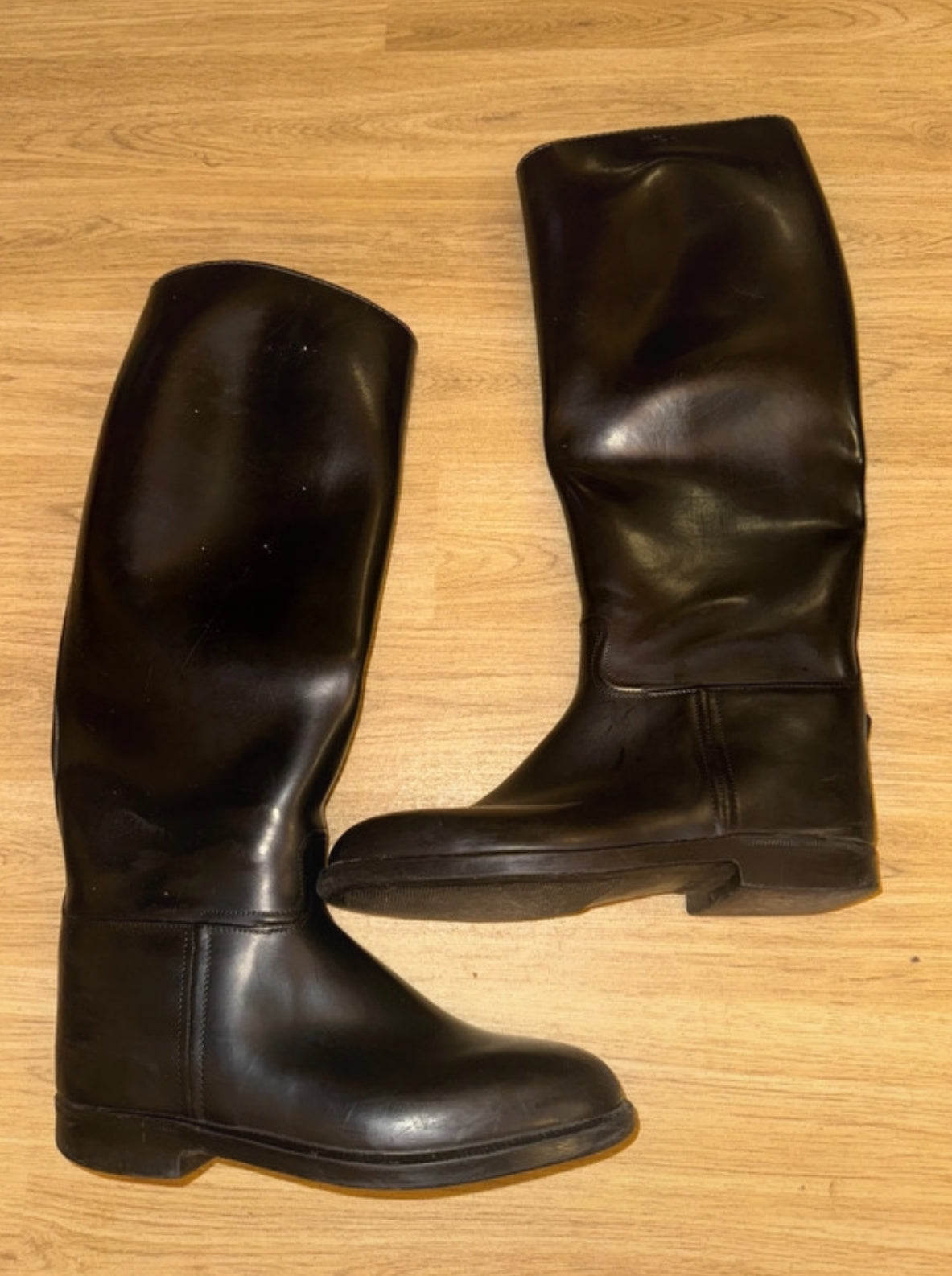 Aigle Long Rubber Riding Boots In Size 8