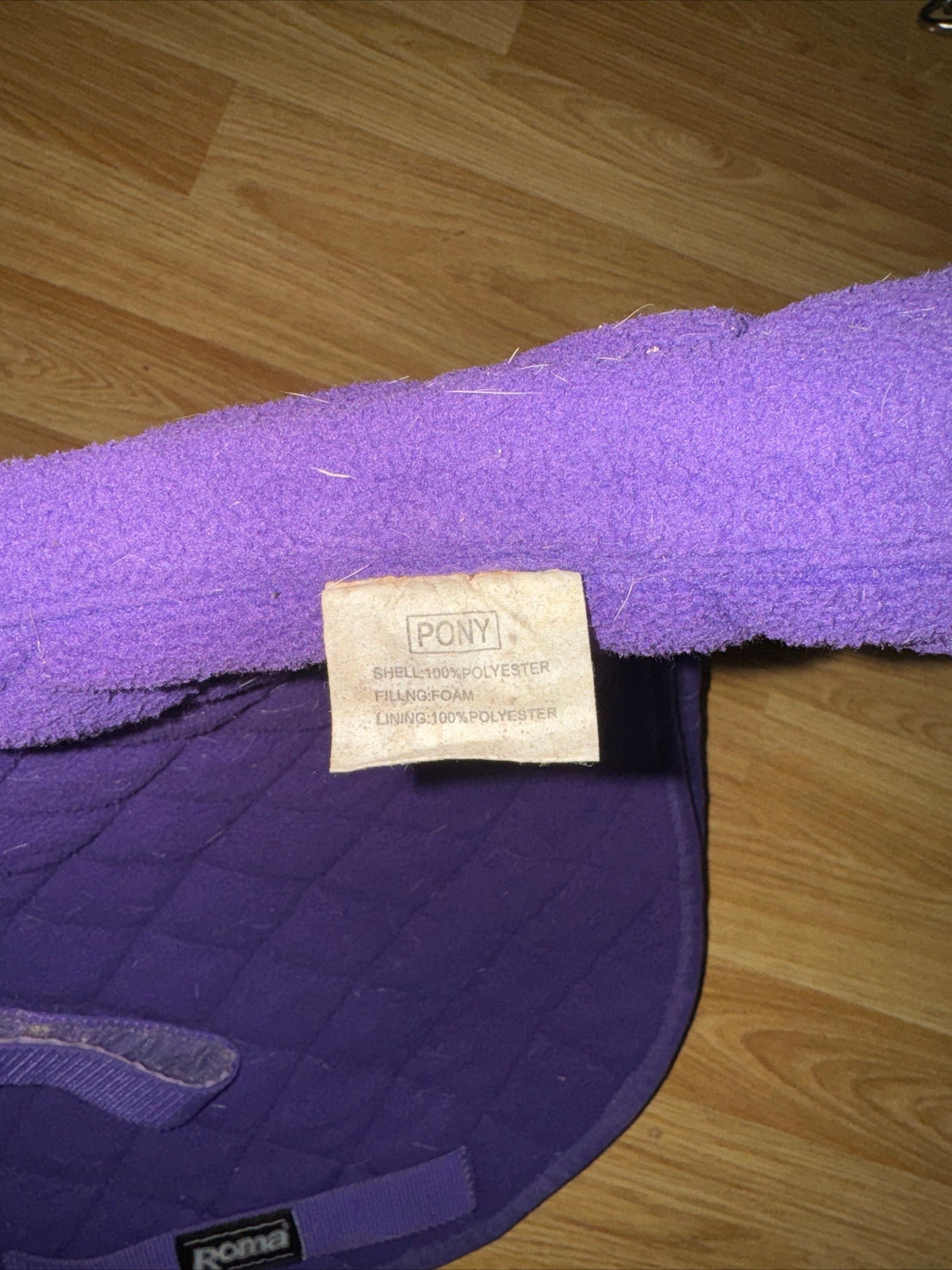 Roma Purple Fleece Pony Numnah
