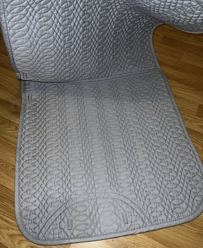 Km Elite Light Blue  Full Dressage Square Saddle Pad Numnah