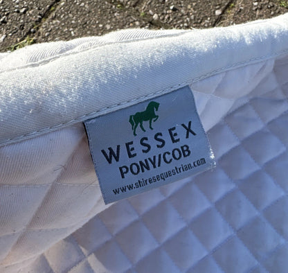 Shires Wessex White Pony/Cob Saddle Pad