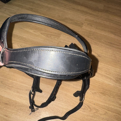 Black Patent Trim Flash Bridle – Full Size (Missing Flash Strap)