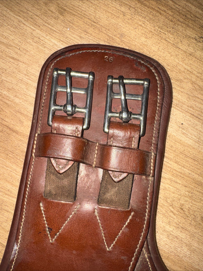 Mark Todd 26” Brown Leather Monoflap Stud Girth – Jumping Horse Tack