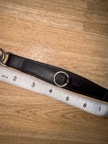 Brown English Leather Curb Chain | Double Bit Weymouth Pelham Kimblewick Show #1
