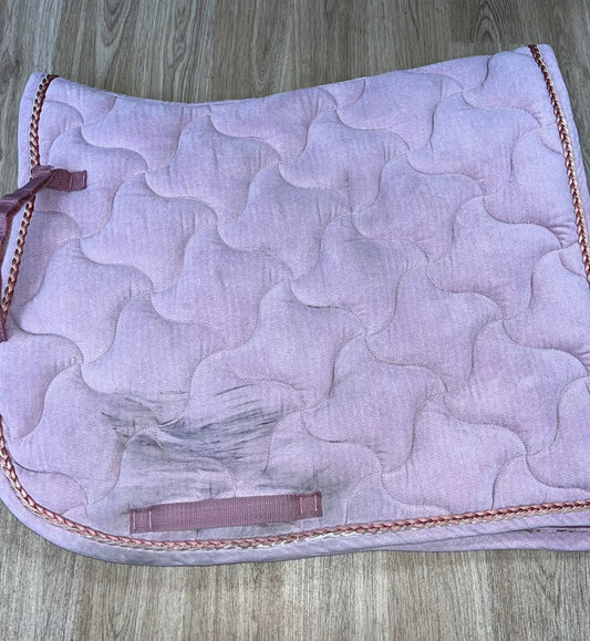 Isabell Werth Saddle Pad Soft Pink Denim Effect - Full Size