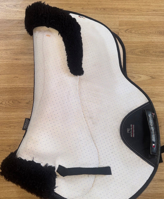 Premier Equine White Black Wool Air Technology Saddle Pad Size Full Gp Horse