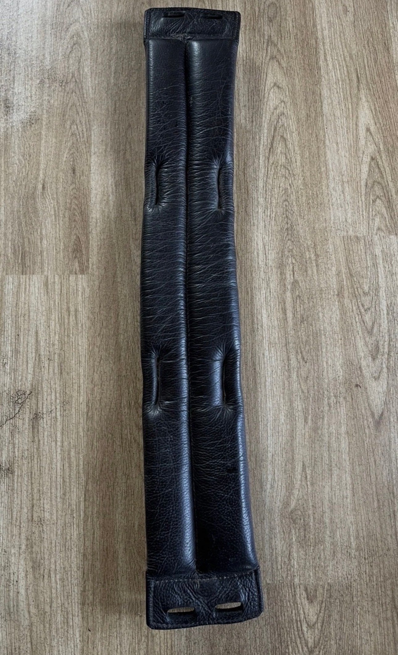24” Leather Horse Girth Brown Padded Elastic English Saddle Girth