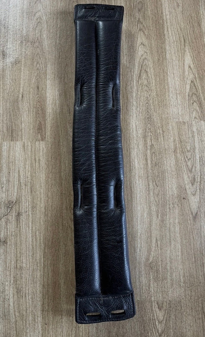 24” Leather Horse Girth Brown Padded Elastic English Saddle Girth