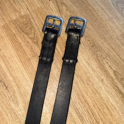 Black Leather 56” Stirrup Leathers #68 | Second Hand Tack