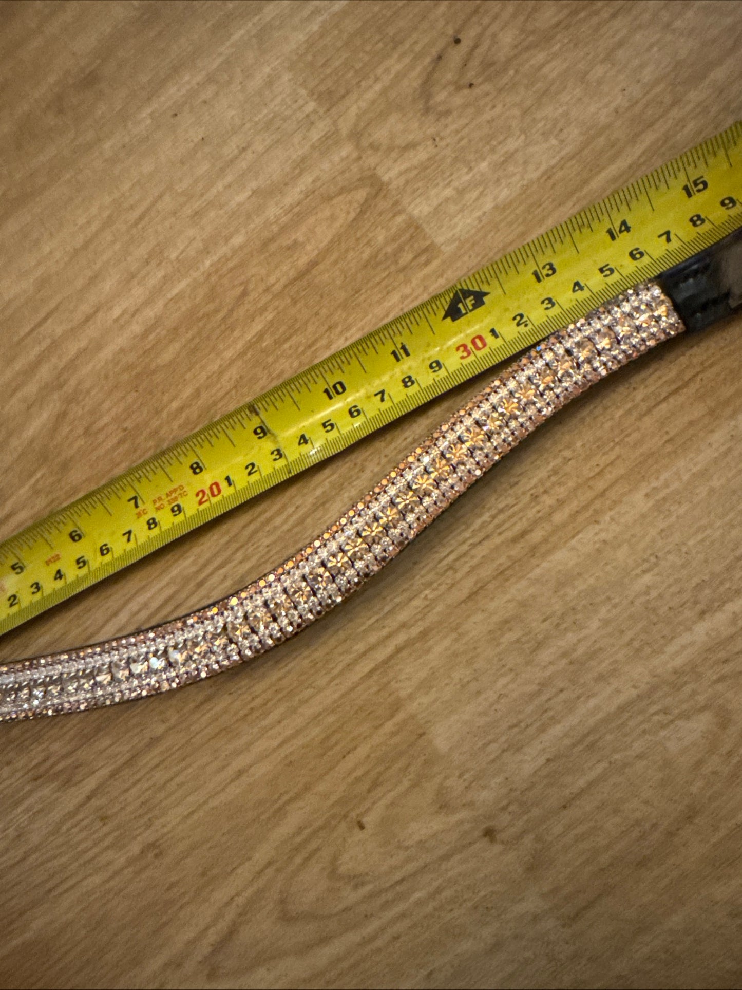 Pearly Ponies 16” Silver & Rose Gold Diamanté Browband