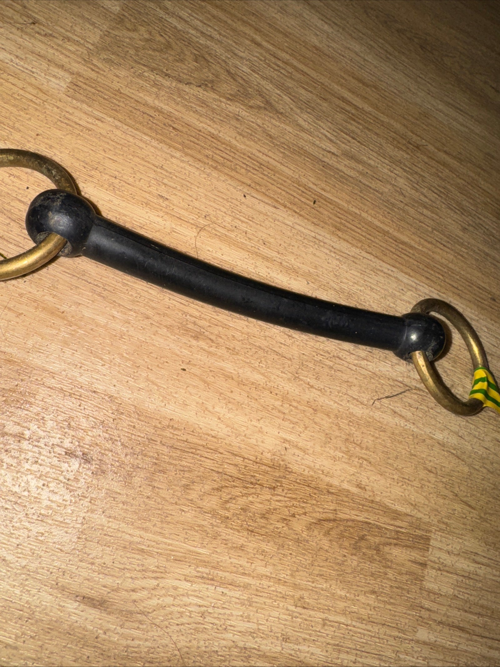 5” Inhand Nylon Snaffle - Brass Rings