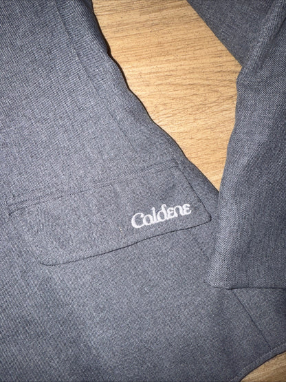 Caldene Grey Ladies 34” Show Jacket Turquoise Velvet Collar #72