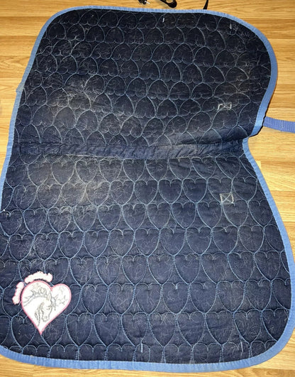 cottage craft pony heart saddle pad - free post