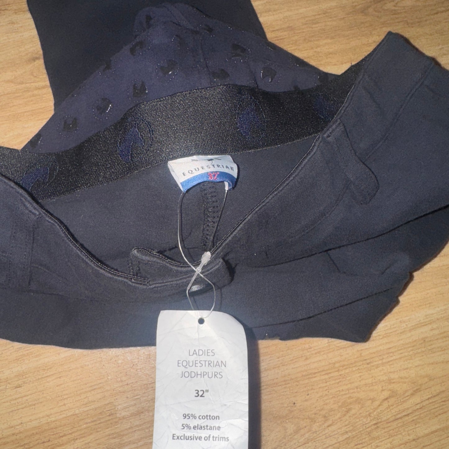 Crane Navy Full Gel Seat Jodphurs  - Ladies 32”