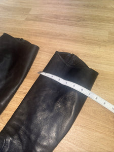 Black Leather Medium Ladies Half Chaps - FREE Post