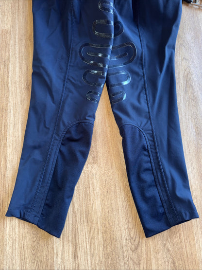 Silicone Grip Navy Shell Ladies Breeches 32”