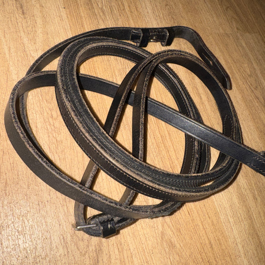 English Leather Inside Grip Reins – Black – Full Size 56” #13
