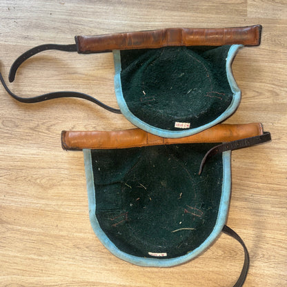 Full Size Leather & Felt Knee Boots | Traditional Second Hand Horse Pony Tack