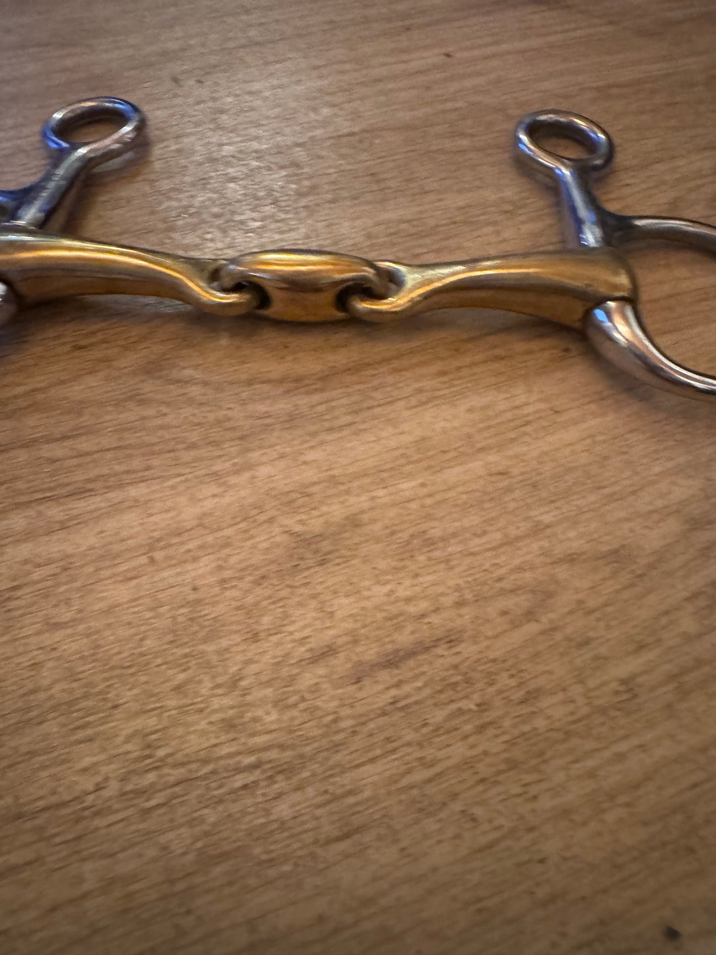 5” Gold Coloured Hanging Cheek Snaffle