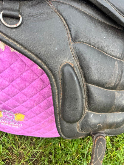 Cosmic Leathers Uk Brown Treeless Saddle | Second Hand Tack Horse  #506