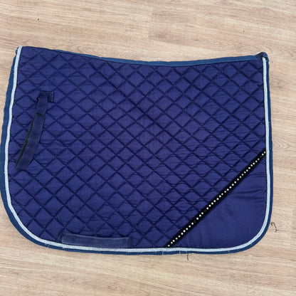 Full Size Navy Bling Saddle Pad