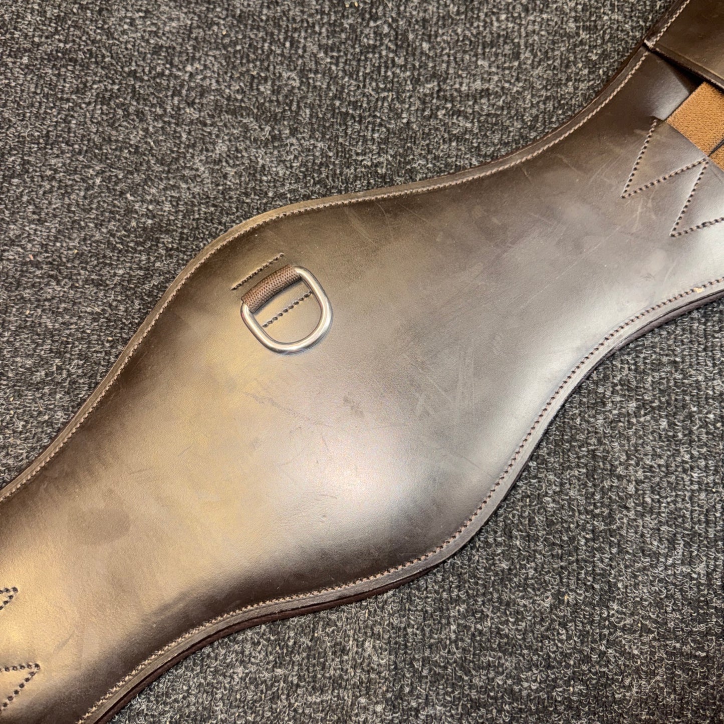 Ecorider 26” Anatomical Brown Leather Girth Dressage Monoflap Saddle Compatible