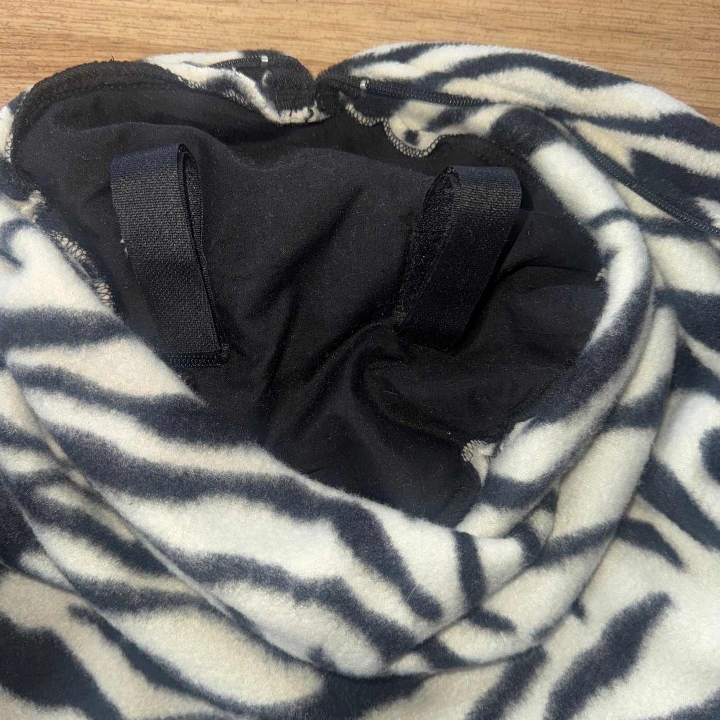 Large Zebra Fleece Bridle Bag