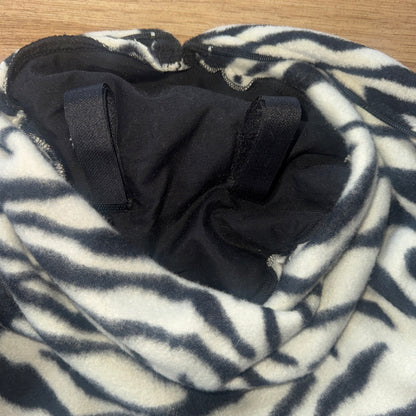 Large Zebra Fleece Bridle Bag