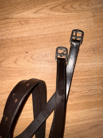Ascot 32” Black English Stirrup Leathers – Pair #41
